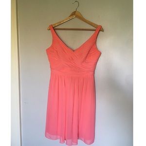 David’s Bridal Coral Reef Bridesmaid Dress